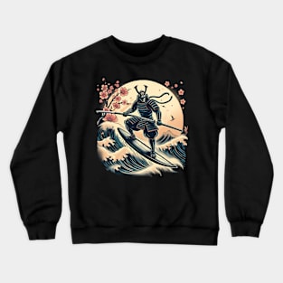 Samurai Warrior Surf time Summer Crewneck Sweatshirt